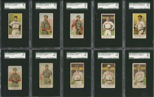 1908 American Caramel E91 Collection of 27 SGC Graded Cards with Nine Hall of Famers
